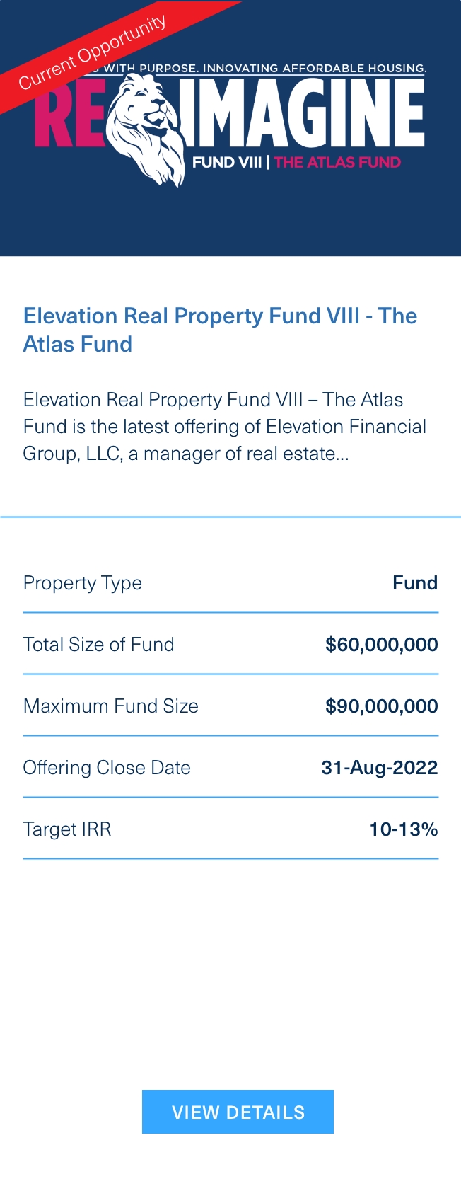 Elevation Fund VIII